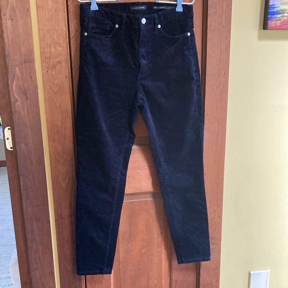 Banana Republic dark Navy Skinny Corduroy Pants